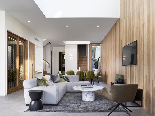 Modern Living Room by Joe Adsett Architects Pty Ltd
